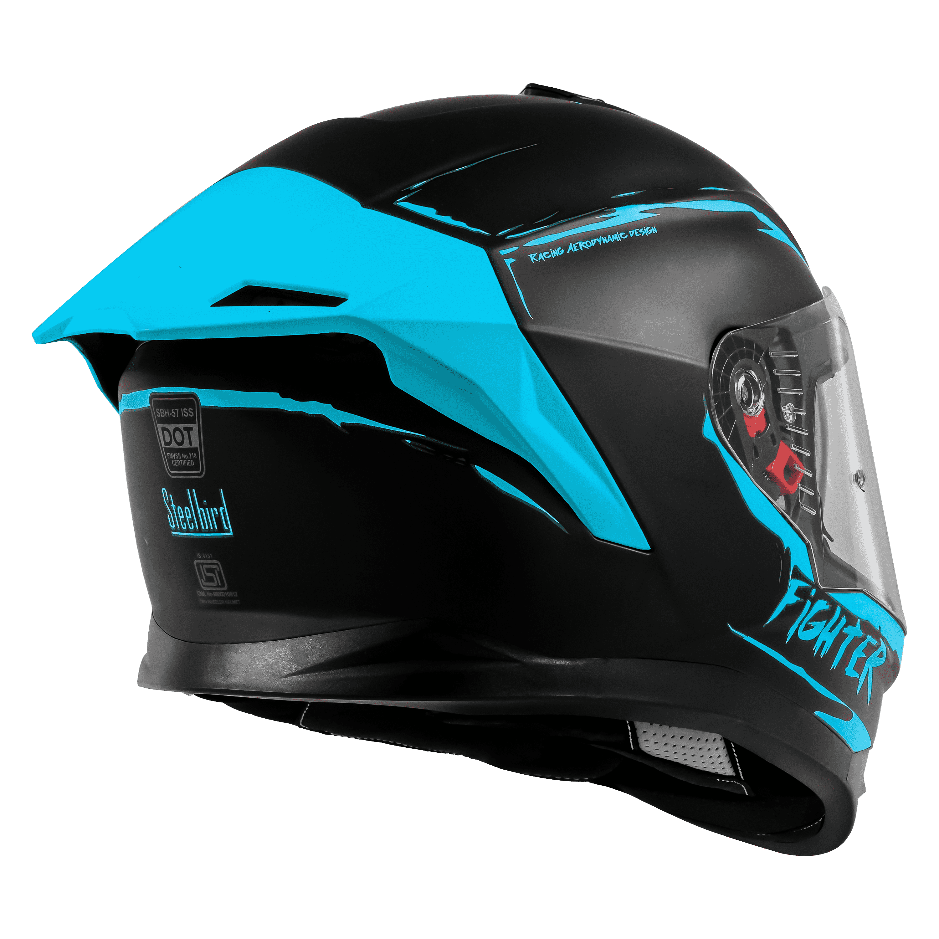 SBH-57 ISS FIGHTER F2 GLOSSY BLACK WITH JAZZ BLUE